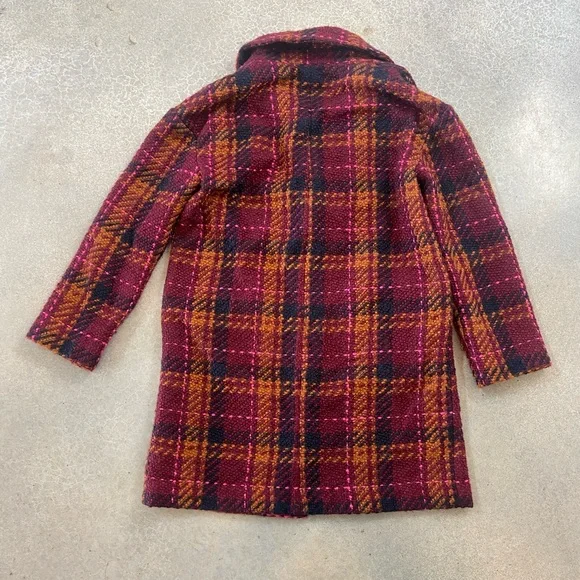 Casual Double Pocket Plaid print Overcoat Jacket - Picture 5 of 5